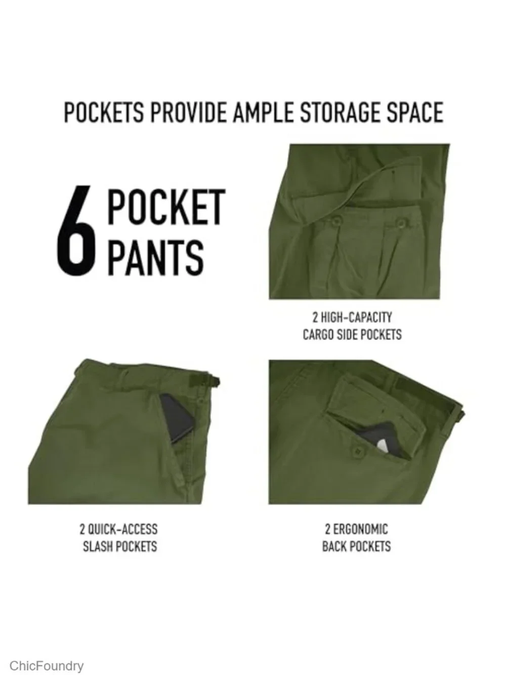 Vintage Rip-Stop Fatigue Pants - Lightweight Cotton Cargo Trousers